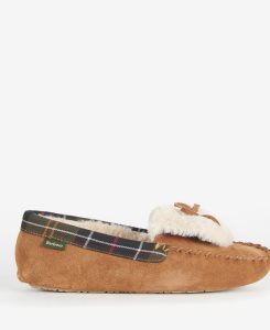 Grey Suede Barbour Darcie Slippers | DEY-908356